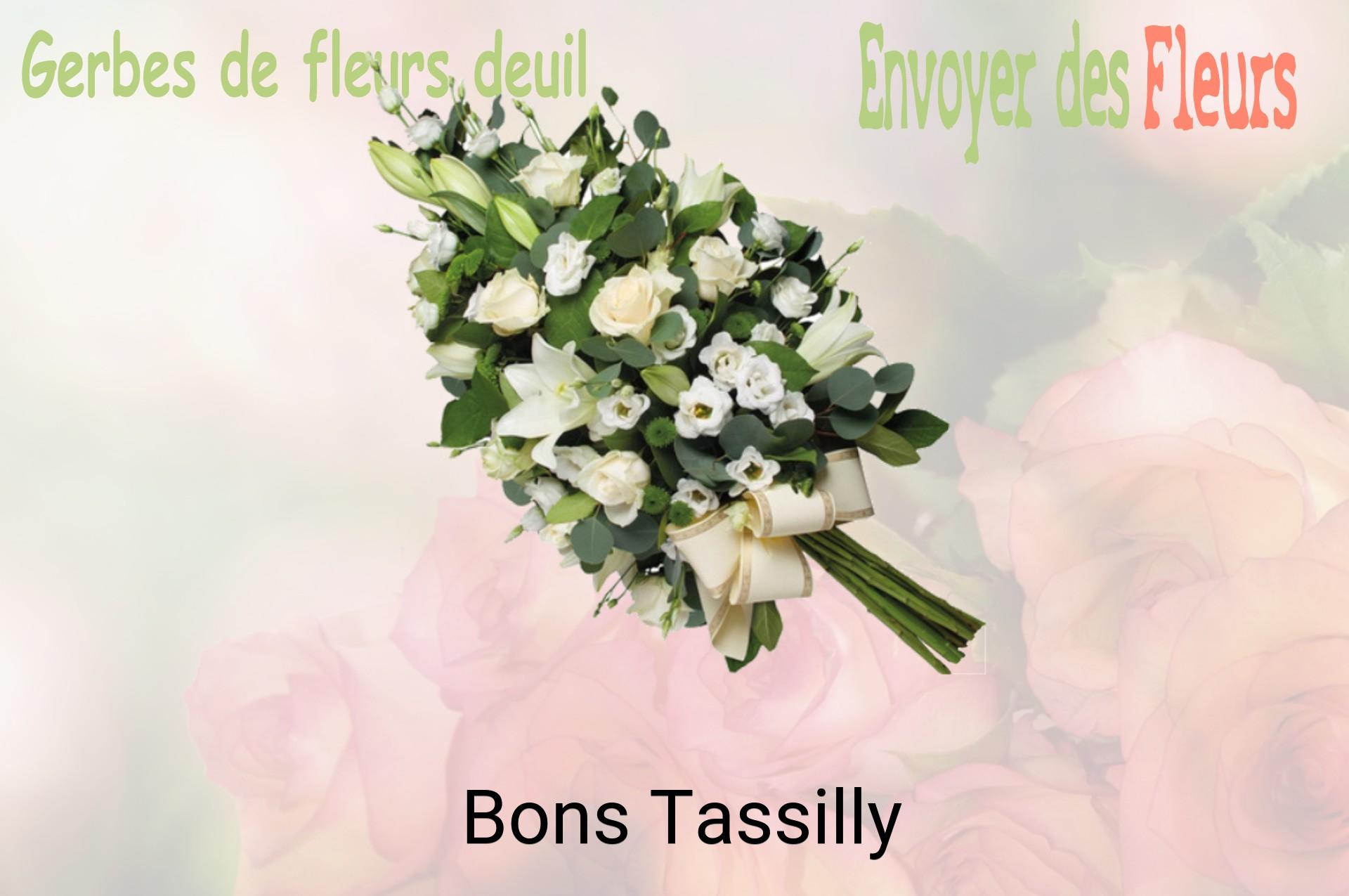 Gerbe de fleurs de deuil livrée à Bons-Tassilly
